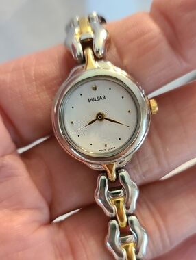 Pulsar Two-Tone Silver and Gold Bracelet Watch